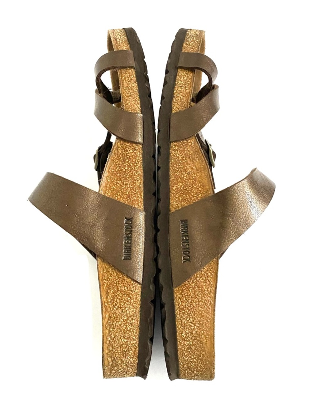 Birkenstock Mayari Toe Loop Sandals Women’s Size 10 Birko Flor Metallic Brown - Picture 8 of 16